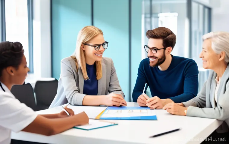 장애인재활상담사와 인권 교육 - **Prompt 1: Empathetic Guidance by a Rehabilitation Counselor**
    A heartwarming and realistic ima...