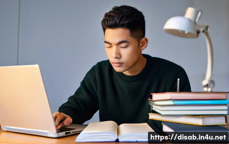 장애인재활상담사 자격시험 후기 - **Prompt 1: The Initial Dive into Information.**
"A determined young adult (gender-neutral, wear...